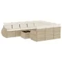 11-teiliges Gartensofa-Set mit beigen synthetischen Rattankissen von , Gartensets - Ref: Foro24-3254235, Preis: 807,64 €, Rab...