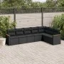 7-piece garden dining set and black synthetic rattan cushions by , Garden sets - Ref: Foro24-3258429, Price: 466,73 €, Discou...