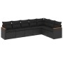 7-teiliges Garten-Essset und schwarze Kissen aus synthetischem Rattan von , Gartensets - Ref: Foro24-3258429, Preis: 484,27 €...