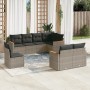 8-piece garden sofa set and gray synthetic rattan cushions by , Garden sets - Ref: Foro24-3258567, Price: 533,16 €, Discount: %