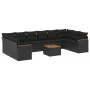 11-piece garden sofa set and black synthetic rattan cushions by , Garden sets - Ref: Foro24-3258730, Price: 663,33 €, Discoun...