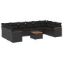 11-teiliges Gartensofa-Set und schwarze synthetische Rattankissen von , Gartensets - Ref: Foro24-3258730, Preis: 673,33 €, Ra...