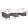 11-piece garden sofa set and black synthetic rattan cushions by , Garden sets - Ref: Foro24-3258730, Price: 663,33 €, Discoun...