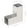 L-Pfostenverbinder, 4 Stück, verzinktes Metall, 71 x 71 mm von vidaXL, Zaunpfosten - Ref: Foro24-145454, Preis: 47,09 €, Raba...