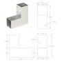 L-Pfostenverbinder, 4 Stück, verzinktes Metall, 71 x 71 mm von vidaXL, Zaunpfosten - Ref: Foro24-145454, Preis: 47,09 €, Raba...