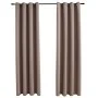 Blackout curtains with metal rings 2 pcs taupe 140x245 cm by vidaXL, Curtains and curtains - Ref: Foro24-134436, Price: 38,42...