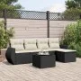 6-teiliges Gartensofa-Set und schwarze synthetische Rattankissen von , Gartensets - Ref: Foro24-3221295, Preis: 365,82 €, Rab...