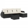 6-teiliges Gartensofa-Set und schwarze synthetische Rattankissen von , Gartensets - Ref: Foro24-3221295, Preis: 365,82 €, Rab...