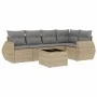 Garden sofa set with cushions 6 pieces beige synthetic rattan by , Garden sets - Ref: Foro24-3221338, Price: 408,97 €, Discou...