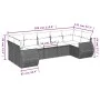 7-piece garden dining set and black synthetic rattan cushions by , Modular outdoor sofas - Ref: Foro24-3221784, Price: 523,85...