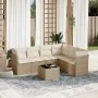 7-piece garden sofa set and beige synthetic rattan cushions by , Garden sets - Ref: Foro24-3217688, Price: 459,53 €, Discount: %