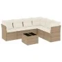 7-piece garden sofa set and beige synthetic rattan cushions by , Garden sets - Ref: Foro24-3217688, Price: 459,53 €, Discount: %