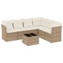 7-teiliges Gartensofa-Set und beigefarbene synthetische Rattankissen von , Gartensets - Ref: Foro24-3217688, Preis: 449,13 €,...