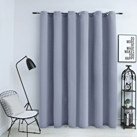 Verdunkelungsvorhang mit grauen Metallringen 290x245 cm von vidaXL, Vorhänge und Gardinen - Ref: Foro24-134429, Preis: 33,19 ...