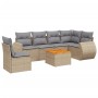 7-teiliges Gartensofa-Set und beigefarbene synthetische Rattankissen von , Gartensets - Ref: Foro24-3225030, Preis: 442,67 €,...