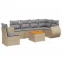 7-teiliges Gartensofa-Set und beigefarbene synthetische Rattankissen von , Gartensets - Ref: Foro24-3225030, Preis: 460,24 €,...