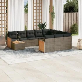 11-teiliges Gartensofa-Set und graue synthetische Rattankissen von , Gartensets - Ref: Foro24-3228048, Preis: 646,82 €, Rabat...
