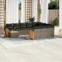 11-teiliges Gartensofa-Set und graue synthetische Rattankissen von , Gartensets - Ref: Foro24-3228048, Preis: 646,82 €, Rabat...