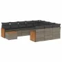 11-teiliges Gartensofa-Set und graue synthetische Rattankissen von , Gartensets - Ref: Foro24-3228048, Preis: 646,82 €, Rabat...