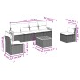 7-teiliges Gartensofa-Set mit grauen PE-Rattan-Kissen von , Gartensets - Ref: Foro24-3227551, Preis: 396,32 €, Rabatt: %