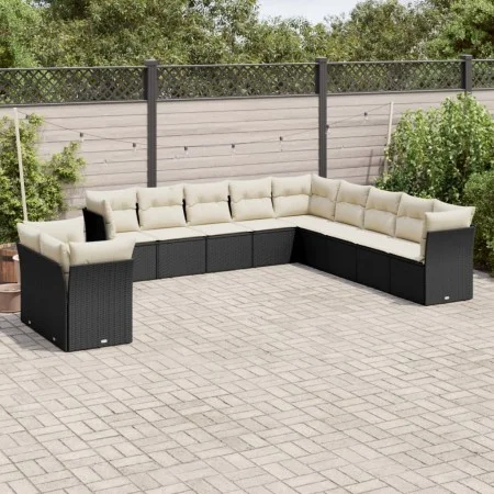11-piece garden sofa set and black synthetic rattan cushions by , Garden sets - Ref: Foro24-3249715, Price: 667,52 €, Discoun...
