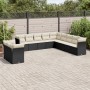 11-teiliges Gartensofa-Set und schwarze synthetische Rattankissen von , Gartensets - Ref: Foro24-3249715, Preis: 677,27 €, Ra...