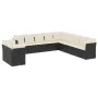 11-piece garden sofa set and black synthetic rattan cushions by , Garden sets - Ref: Foro24-3249715, Price: 667,52 €, Discoun...