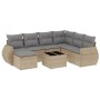 Garden sofa set with beige cushions, 8 pieces, PE rattan. by , Modular outdoor sofas - Ref: Foro24-3221708, Price: 488,51 €, ...