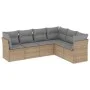 Garden sofa set with 6-piece synthetic rattan beige cushions by , Garden sets - Ref: Foro24-3249518, Price: 381,37 €, Discoun...