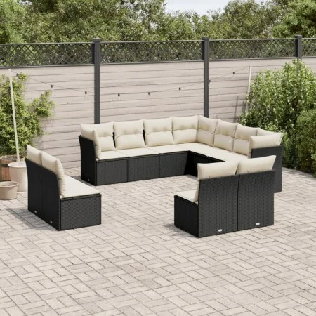 Set mit 11 Stück Gartensofas und Kissen synthetisches Rattan schwarz von , Gartensets - Ref: Foro24-3249655, Preis: 611,05 €,...