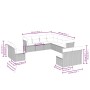 Garden sofa set 11 pieces and black synthetic rattan cushions by , Garden sets - Ref: Foro24-3249655, Price: 618,62 €, Discou...