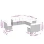 Set mit 11 Stück Gartensofas und Kissen synthetisches Rattan schwarz von , Gartensets - Ref: Foro24-3249655, Preis: 611,05 €,...