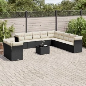 Garden sofa set 12 pieces with black synthetic rattan cushions by , Garden sets - Ref: Foro24-3249725, Price: 760,82 €, Disco...