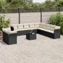 Set Gartensofas 12 Stück Kissen synthetisches Rattan schwarz von , Gartensets - Ref: Foro24-3249725, Preis: 760,82 €, Rabatt: %