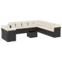 Set Gartensofas 12 Stück Kissen synthetisches Rattan schwarz von , Gartensets - Ref: Foro24-3249725, Preis: 760,82 €, Rabatt: %