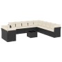Set Gartensofas 12 Stück Kissen synthetisches Rattan schwarz von , Gartensets - Ref: Foro24-3249725, Preis: 772,56 €, Rabatt: %
