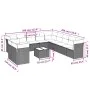 Set Gartensofas 12 Stück Kissen synthetisches Rattan schwarz von , Gartensets - Ref: Foro24-3249725, Preis: 760,82 €, Rabatt: %
