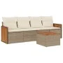 Garden sofa set with 5-piece synthetic rattan beige cushions by , Garden sets - Ref: Foro24-3227458, Price: 324,98 €, Discoun...