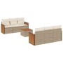 Set of 7-piece garden sofas and beige synthetic rattan cushions by , Garden sets - Ref: Foro24-3227472, Price: 419,79 €, Disc...