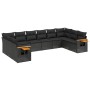 Set Gartensofas 10 Stück Kissen synthetisches Rattan schwarz von , Gartensets - Ref: Foro24-3227161, Preis: 658,70 €, Rabatt: %