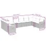 Garden sofa set 10 pieces with black synthetic rattan cushions by , Garden sets - Ref: Foro24-3227161, Price: 675,59 €, Disco...