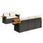 Set de sofás de jardín 6 piezas y cojines ratán sintético negro by , Garden sets - Ref: Foro24-3226623, Price: 399,60 €, Disc...
