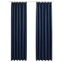 Verdunkelungsvorhänge mit Haken 2 Stück blau 140x175 cm von vidaXL, Vorhänge und Gardinen - Ref: Foro24-134454, Preis: 31,64 ...