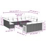 14-piece garden sofa set with black synthetic rattan cushions by , Garden sets - Ref: Foro24-3228141, Price: 880,72 €, Discou...