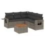 Set de muebles de jardín 6 pzas y cojines ratán sintético gris de , Sofás modulares de exterior - Ref: Foro24-3224562, Precio...