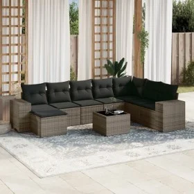 9-teiliges Gartenmöbel-Set und graue synthetische Rattankissen von , Gartensets - Ref: Foro24-3222969, Preis: 544,74 €, Rabat...
