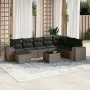 9-teiliges Gartenmöbel-Set und graue synthetische Rattankissen von , Gartensets - Ref: Foro24-3222969, Preis: 544,74 €, Rabat...