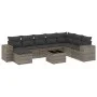 9-teiliges Gartenmöbel-Set und graue synthetische Rattankissen von , Gartensets - Ref: Foro24-3222969, Preis: 544,74 €, Rabat...