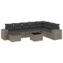 9-teiliges Gartenmöbel-Set und graue synthetische Rattankissen von , Gartensets - Ref: Foro24-3222969, Preis: 536,39 €, Rabat...