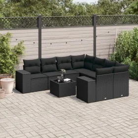 8-piece garden sofa set and black synthetic rattan cushions by , Modular outdoor sofas - Ref: Foro24-3222354, Price: 626,60 €...